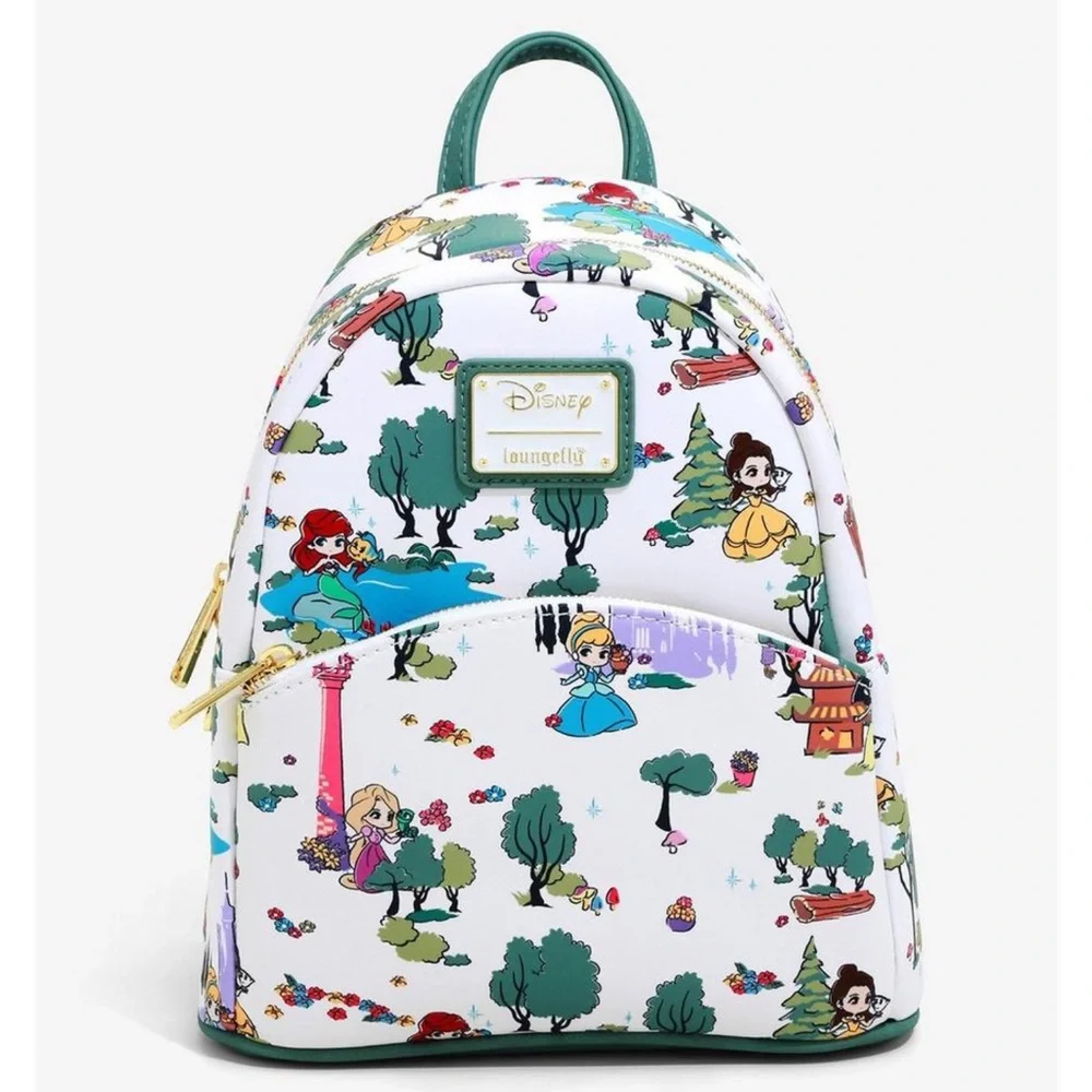 Loungefly Disney Princess Landscape White Mini Backpack‎